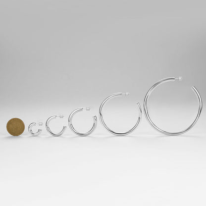 20/30/40/60/80mm Large Thin Hoop Earrings for