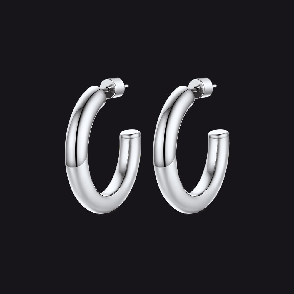 20/30/40/60/80mm Large Thin Hoop Earrings for