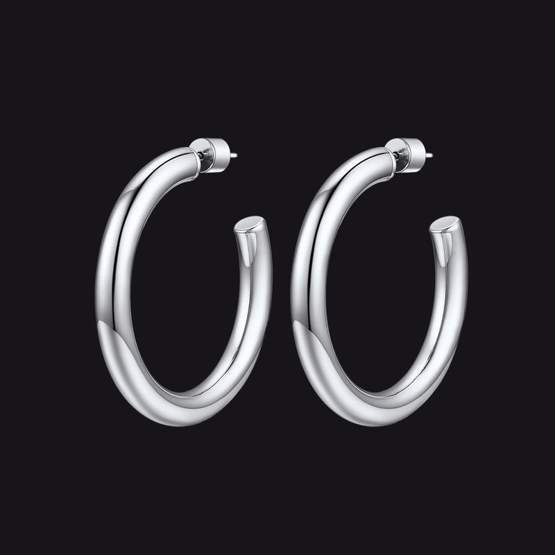 20/30/40/60/80mm Large Thin Hoop Earrings for