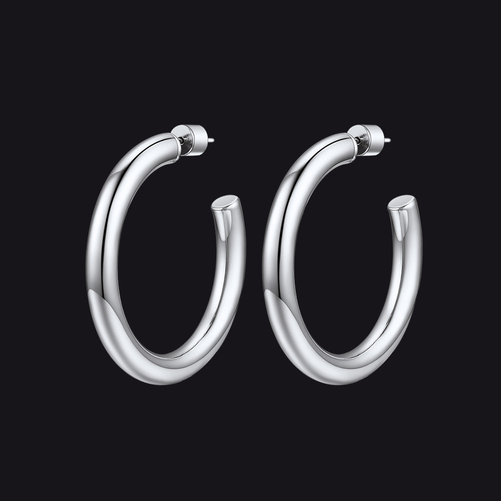 20/30/40/60/80mm Large Thin Hoop Earrings for