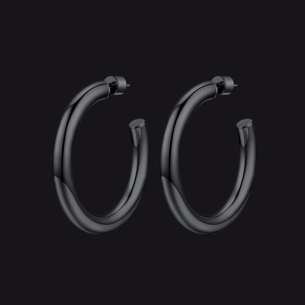 20/30/40/60/80mm Large Thin Hoop Earrings for