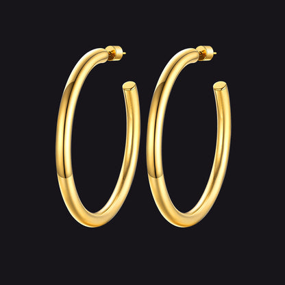 20/30/40/60/80mm Large Thin Hoop Earrings for