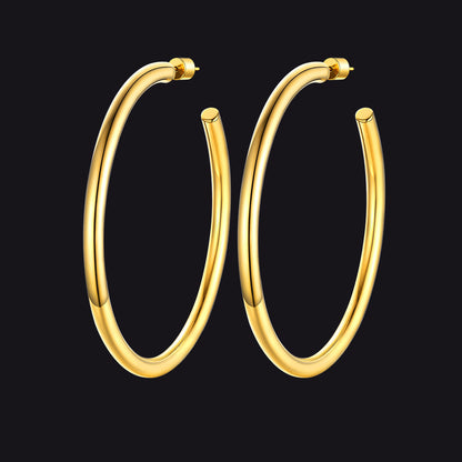 20/30/40/60/80mm Large Thin Hoop Earrings for