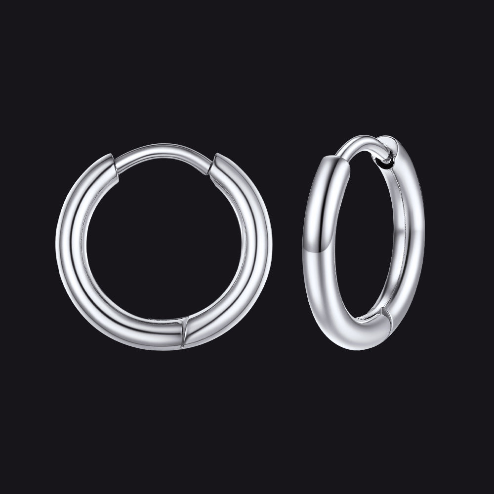 Stainless Steel Small Huggie Hoop Earrings for