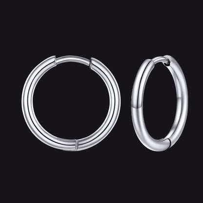Stainless Steel Small Huggie Hoop Earrings for