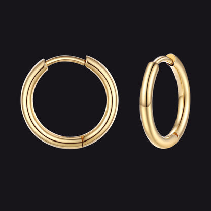 Stainless Steel Small Huggie Hoop Earrings for