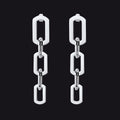 Street Style Long Cuban Link Chain Dangle Earring for Girl