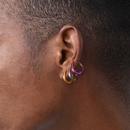 4 Pairs Clip on Ear Cuff Hoop Earrings Set for