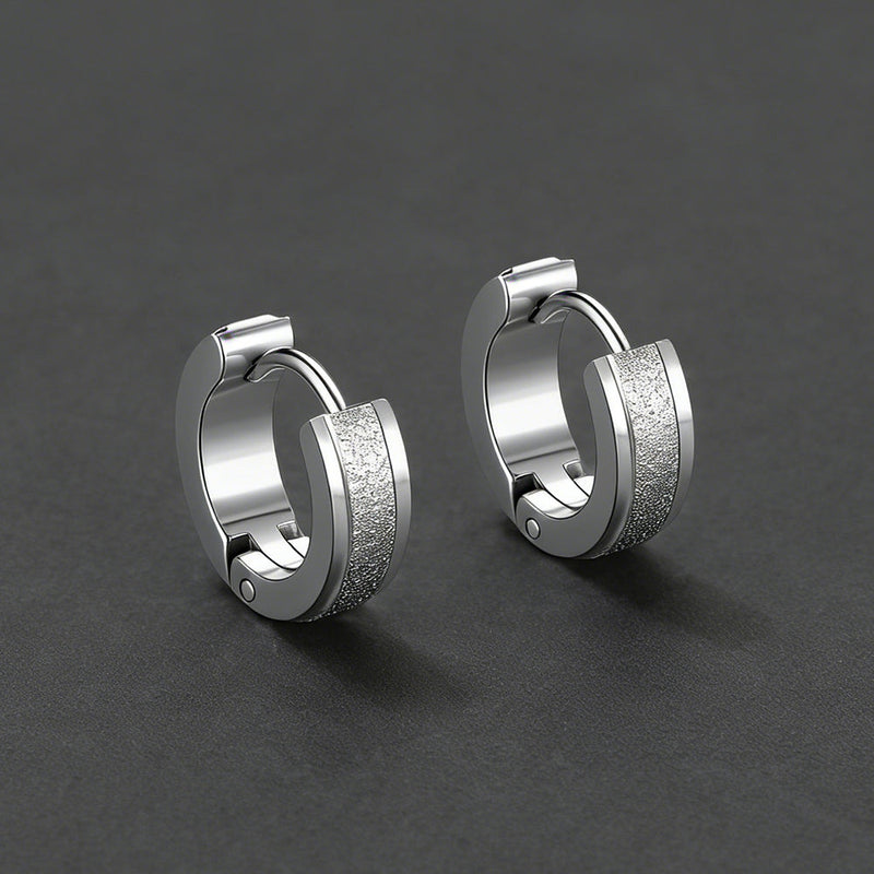 Matte Huggie Hoop Earrings Set of 3 for