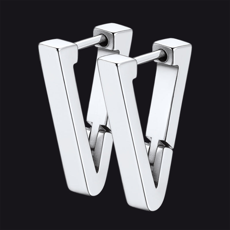 Classic Triangle Huggie Hoop Earrings for