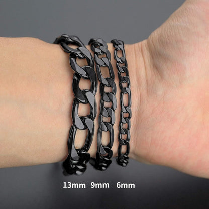 Figaro Link Bracelet for in Stainless Steel