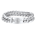 Custom Id Engraved Miami Cuban Link Chain Bracelet for