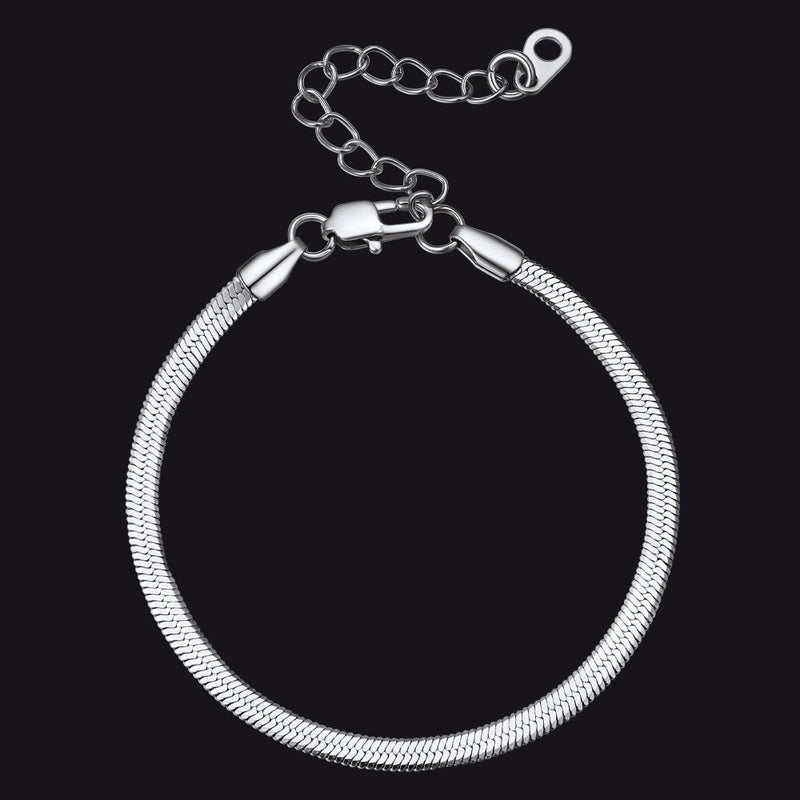 3mm/5mm Width Snake Chain Bracelet for