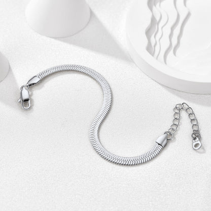 3mm/5mm Width Snake Chain Bracelet for