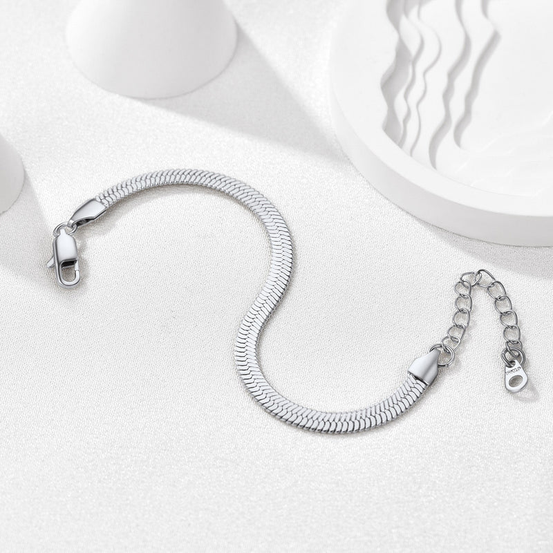 3mm/5mm Width Snake Chain Bracelet for