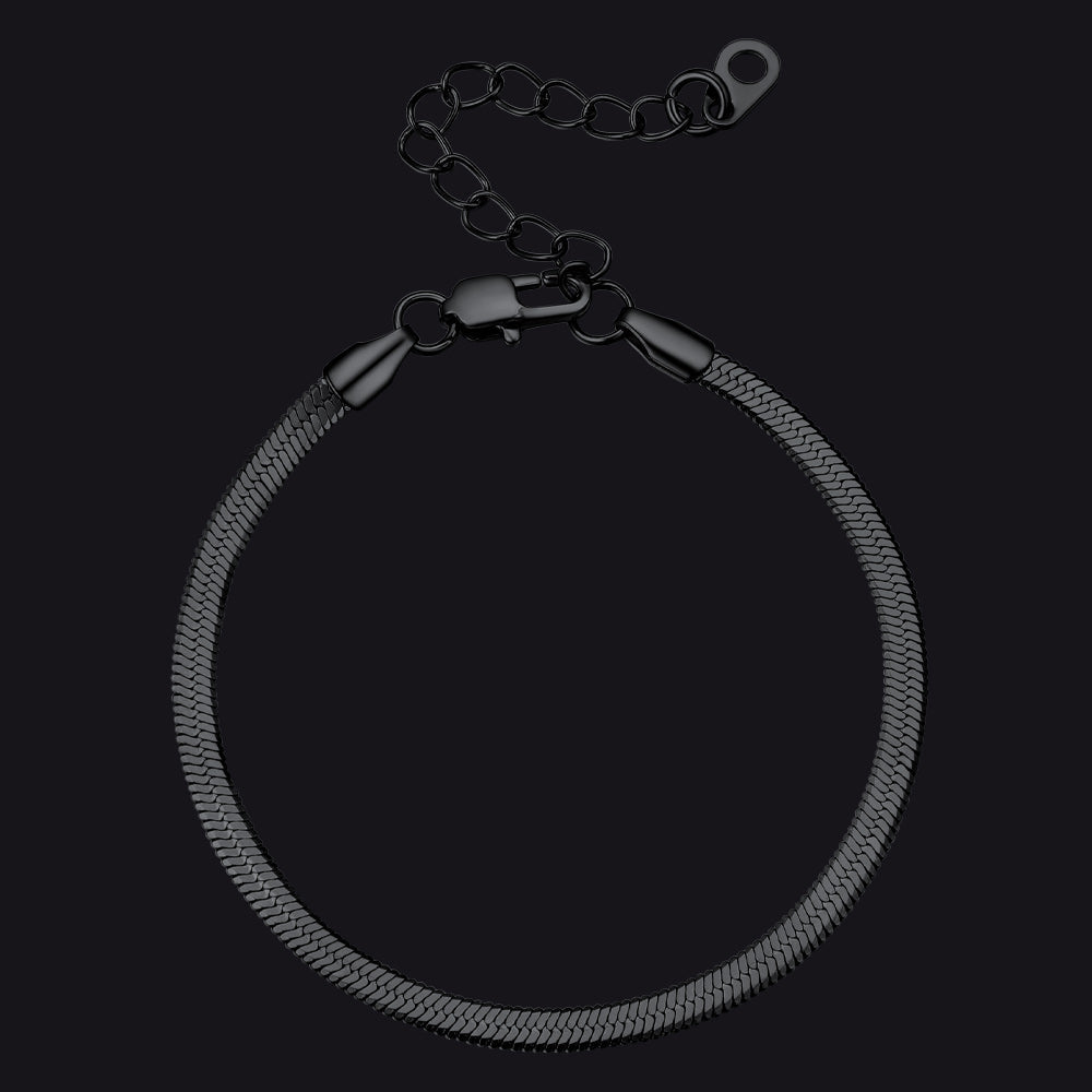 3mm/5mm Width Snake Chain Bracelet for