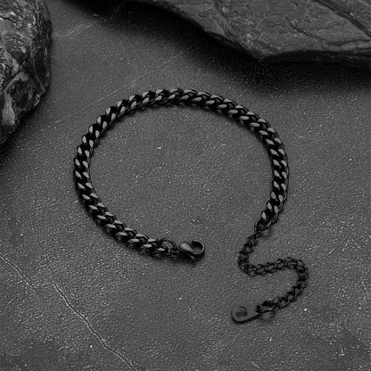 4mm Cuban Chain Link Bracelet for Stainless Steel