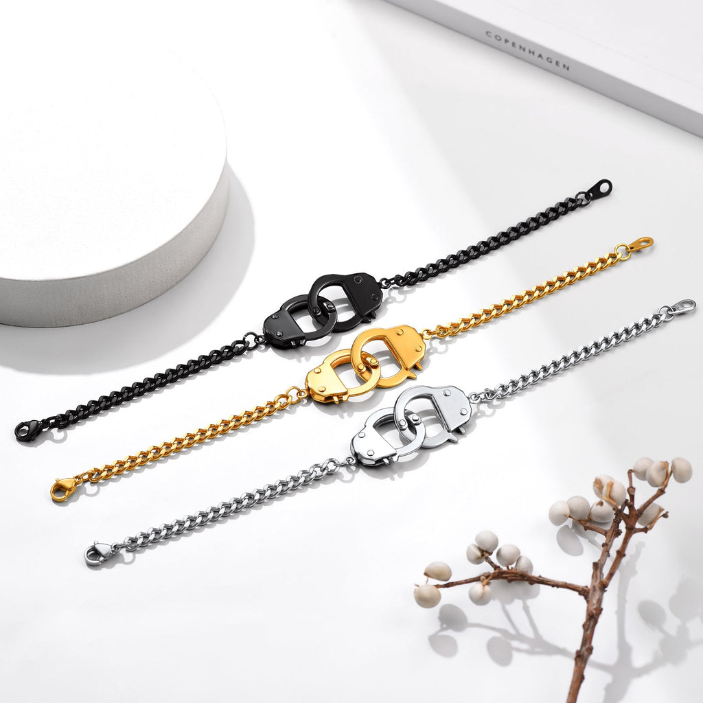 4mm Handcuff Chain Bracelet for Stainless Steel