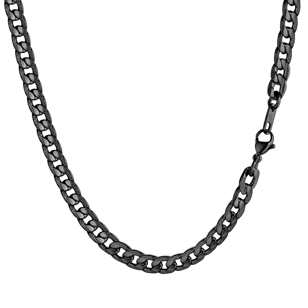 7mm Width Curban Chain Necklace for