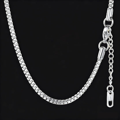 2.5mm Width Box Link Chain Necklace for