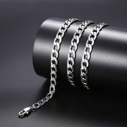 Curb Chain & Star of David With Cross Layered Necklaces Set for