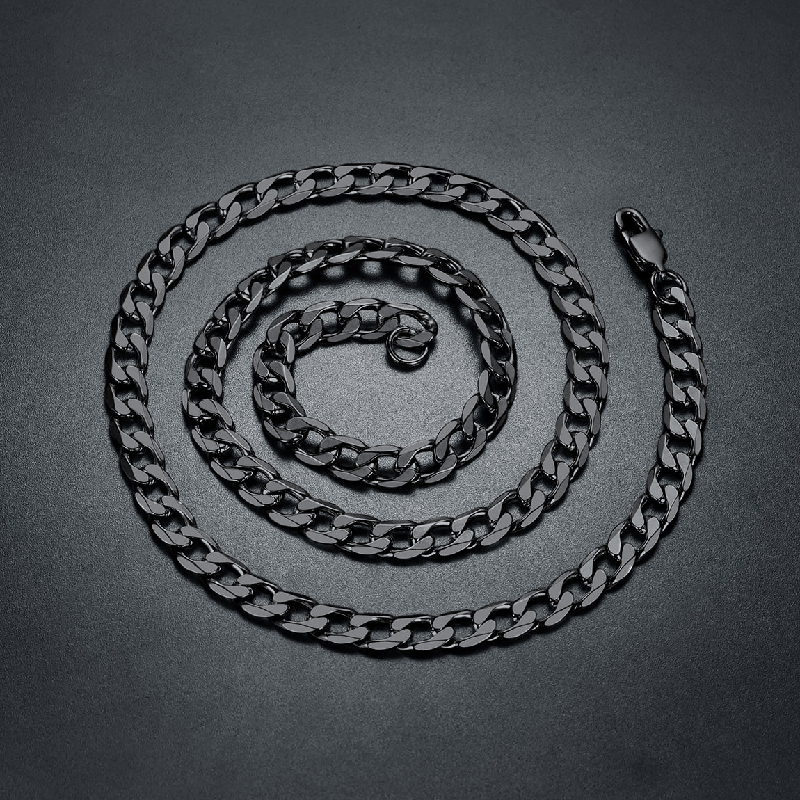 Curb Chain & Polaris Compass Pendant Layered Necklaces Set for