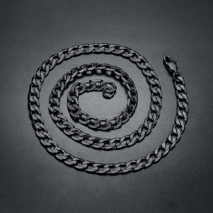 Poseidon Trident & Curb Chain Layered Necklaces Set for