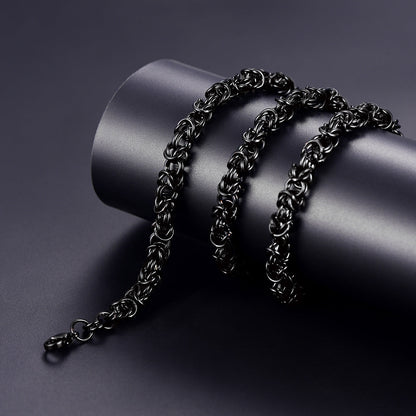 6mm Byzantine Chain Link Necklace for