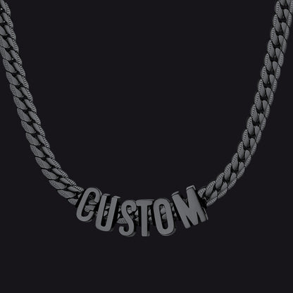 8mm Custom Name Cuban Chain Necklace for