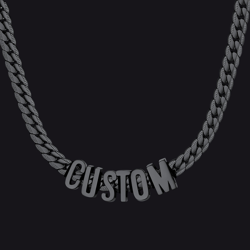 8mm Custom Name Cuban Chain Necklace for
