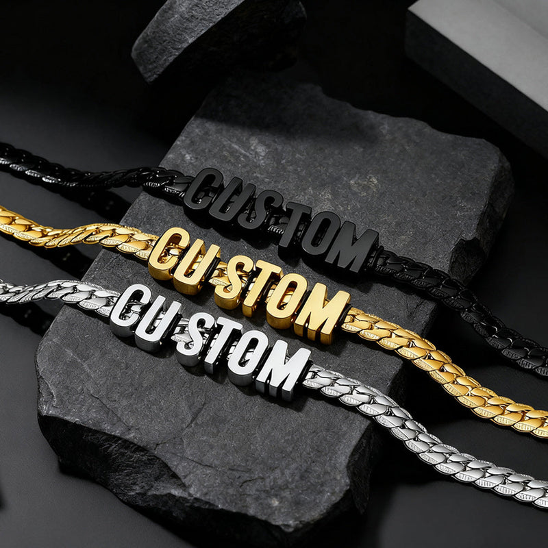 8mm Custom Name Cuban Chain Necklace for