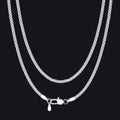 Flat Box Link Chain Stainless Steel Necklace for