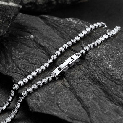 Cz Diamond Cut Tennis Chain Necklace for