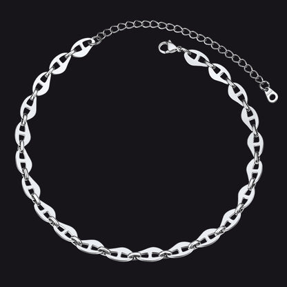 7.5mm Anchor Chain Link Choker Necklace for