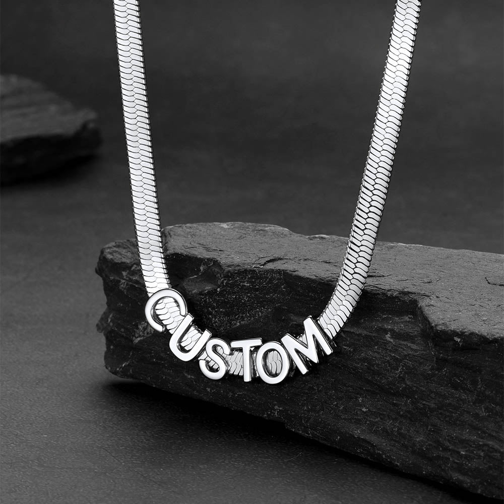 5mm Personalized Name Choker Chain Necklace for