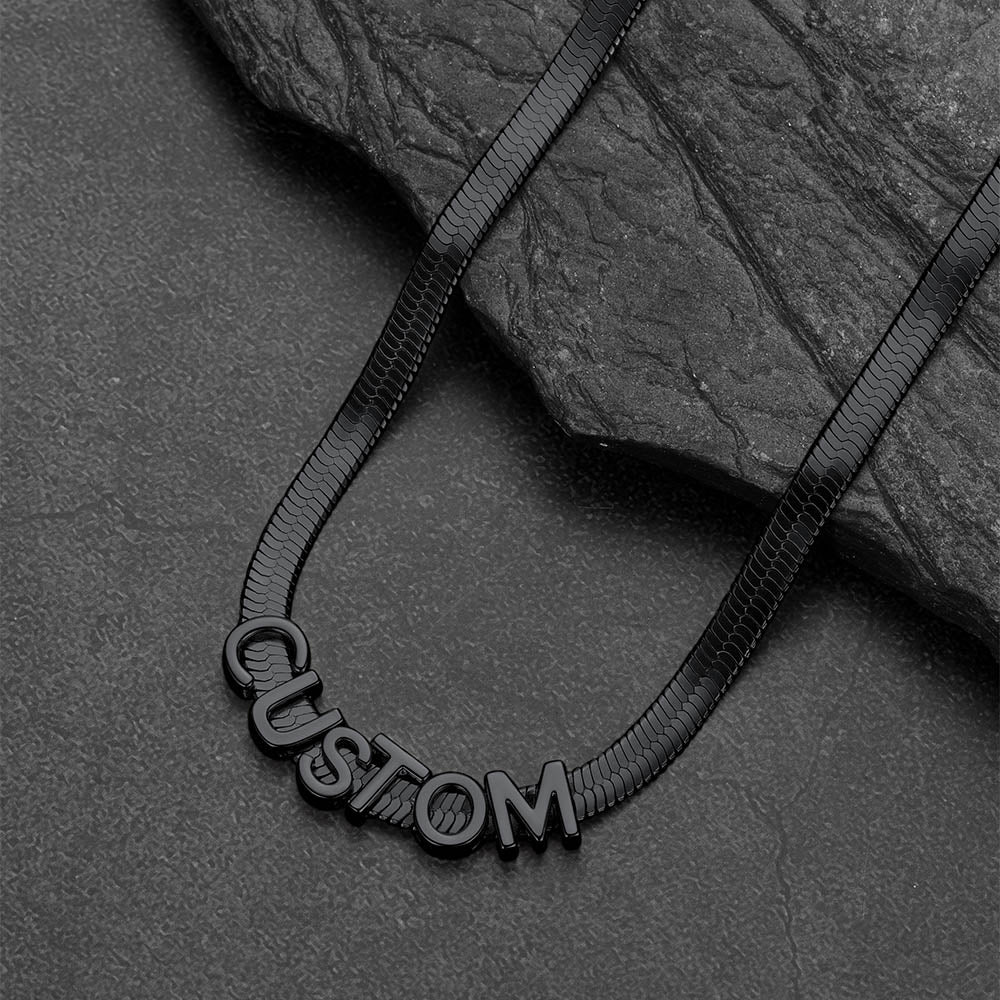 5mm Personalized Name Choker Chain Necklace for