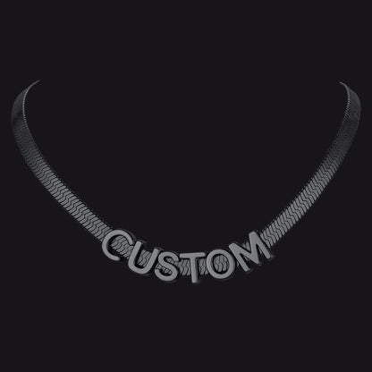5mm Personalized Name Choker Chain Necklace for