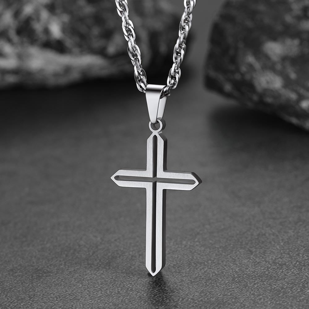 Minimalist Simple Cross Necklace for