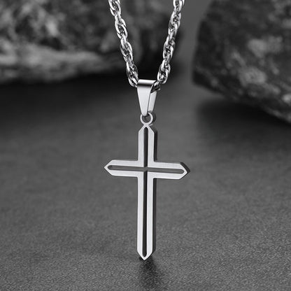 Minimalist Simple Cross Necklace for
