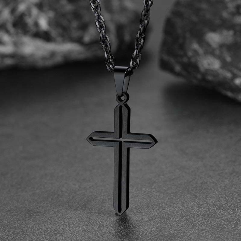 Minimalist Simple Cross Necklace for