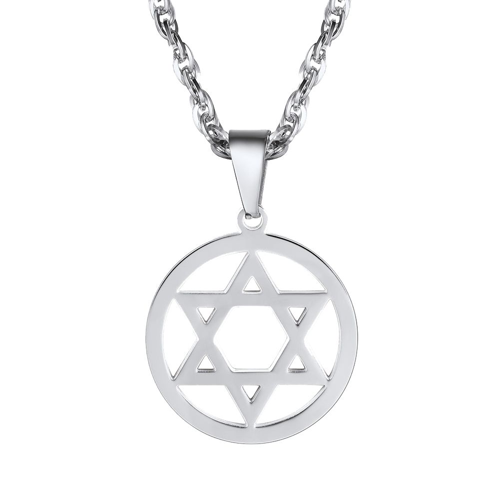 Jewish Star of David Pendant Necklace for