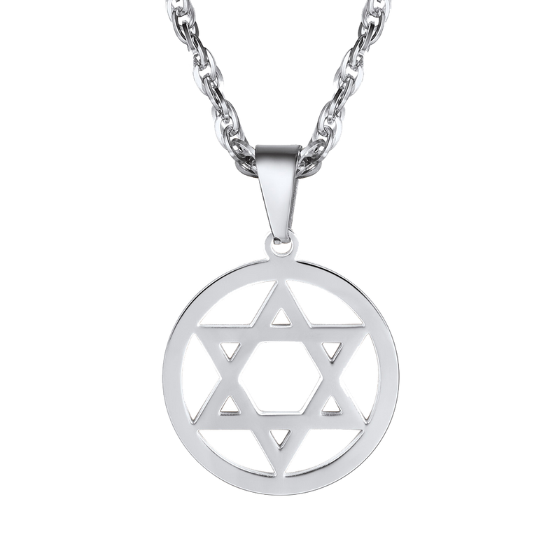 Jewish Star of David Pendant Necklace for