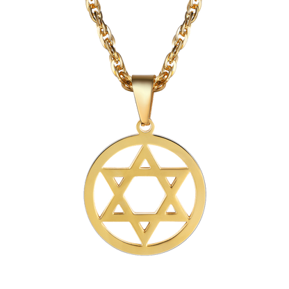 Jewish Star of David Pendant Necklace for