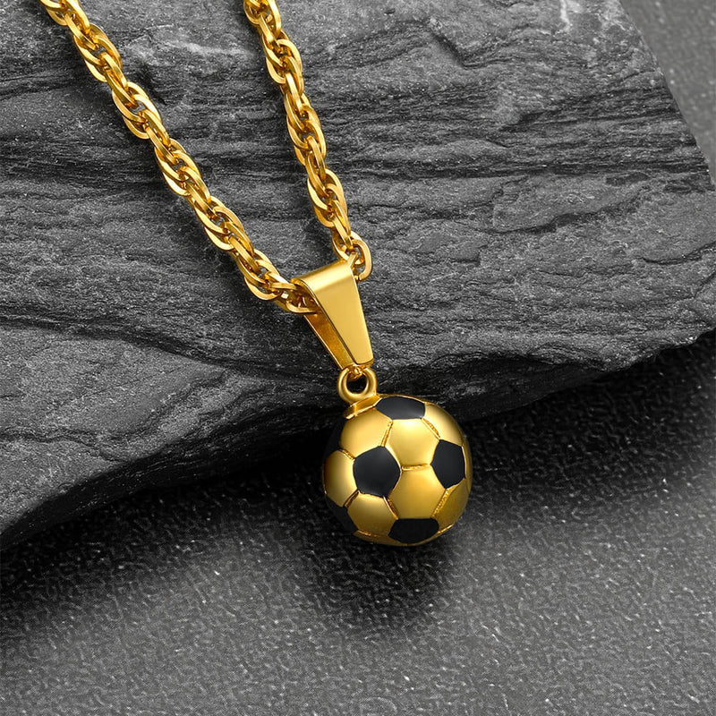 Soccer Football Necklace Lucky Charm for Ball Fans