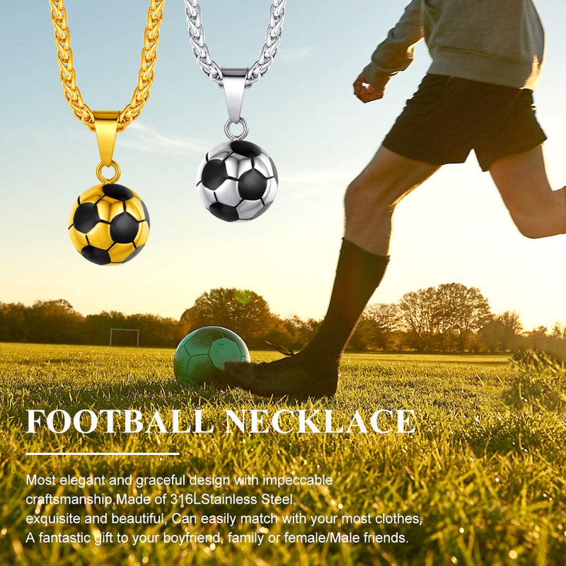 Soccer Football Necklace Lucky Charm for Ball Fans
