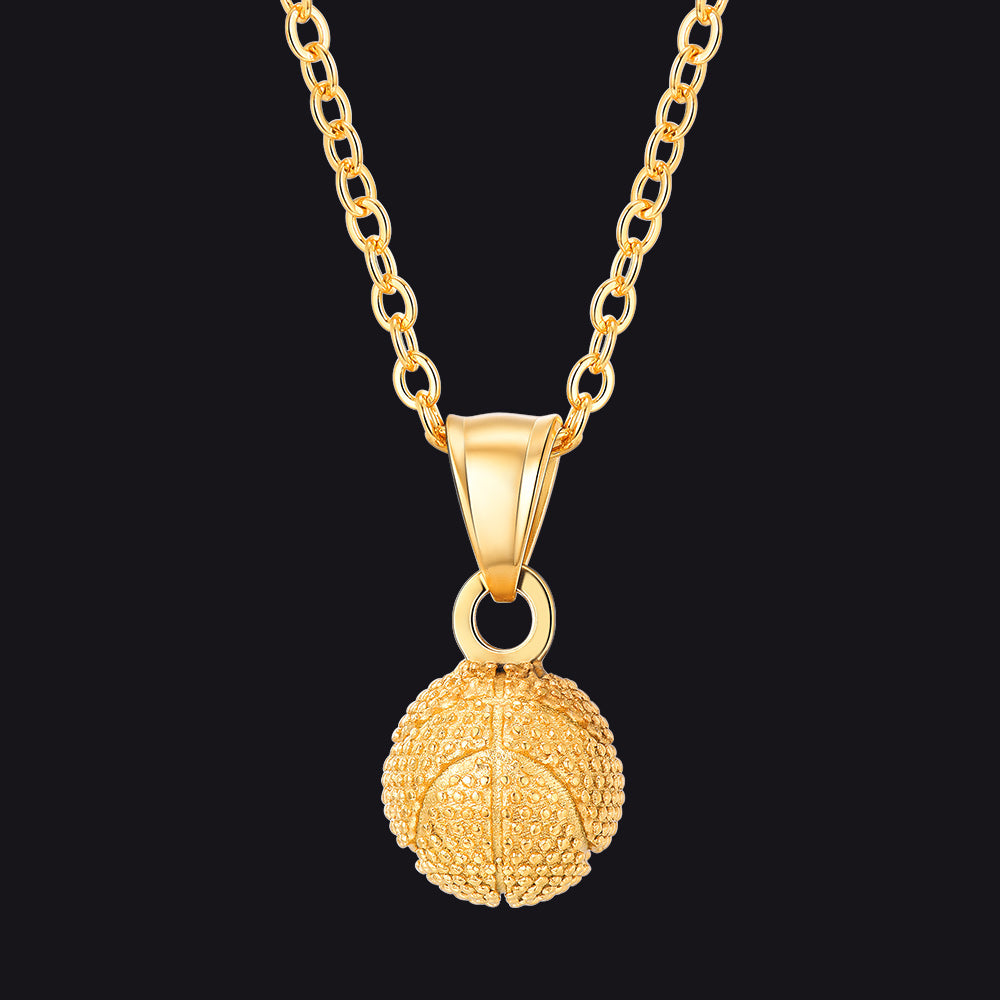 Basketball Necklace Sports Pendants for Ball Fans