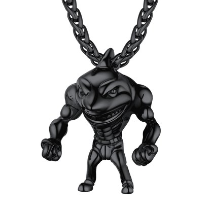 Punk Masculine Shark Necklace in Stainless Steel