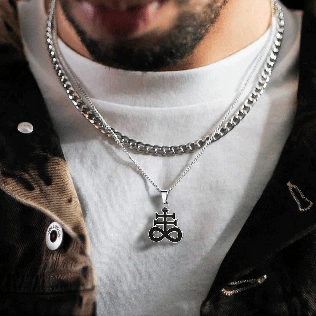 Satanic Leviathan Cross Necklace for