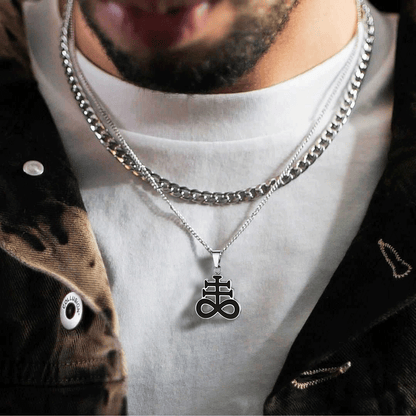 Satanic Leviathan Cross Necklace for