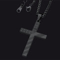 Patriotic American Flag Cross Pendant Necklace for